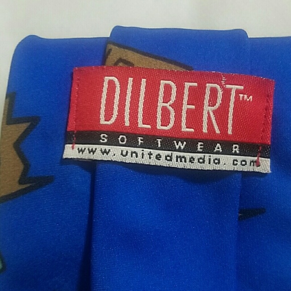 Mens Dilbert "Gone Fishing" Tie - Picture 3 of 5